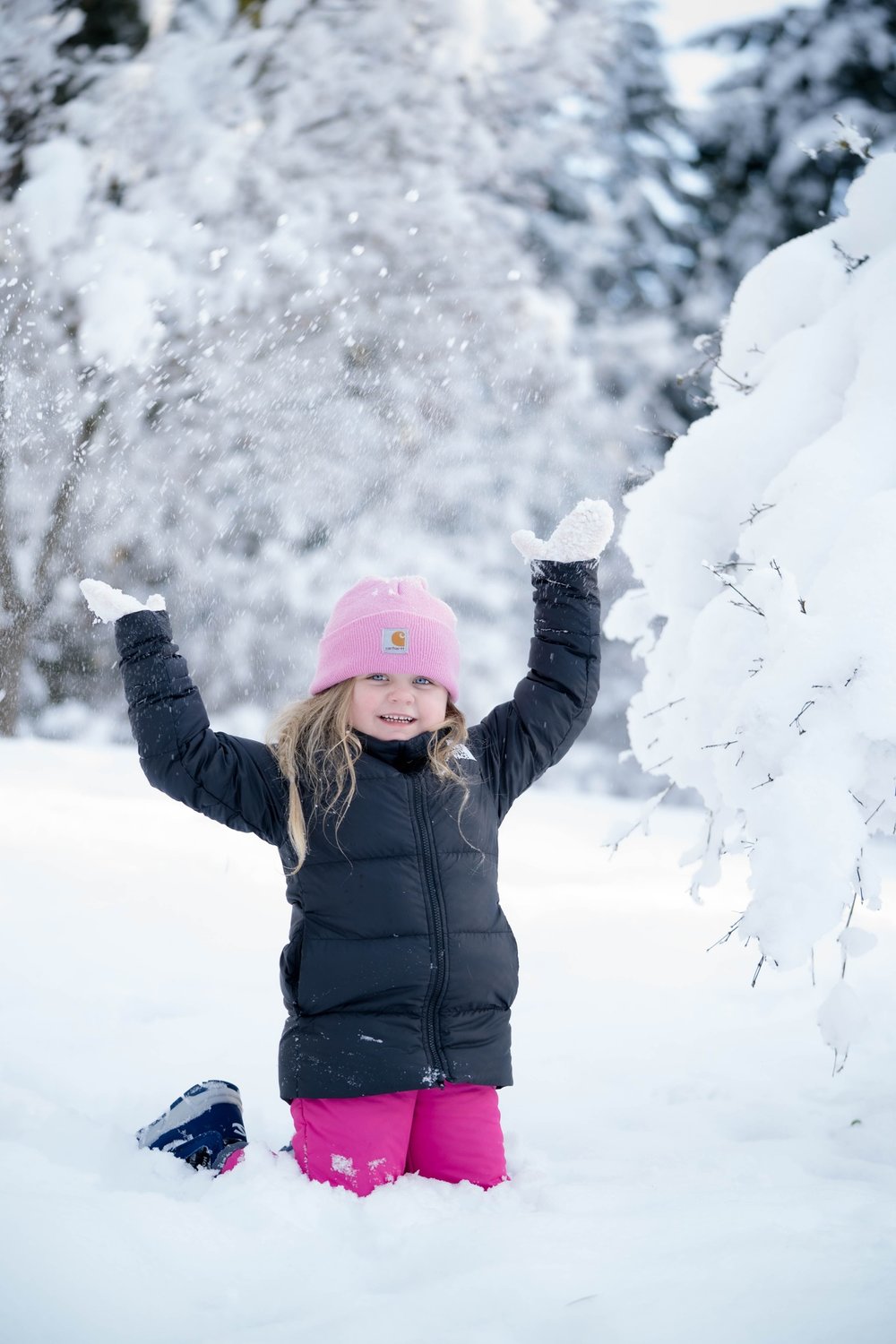 Eleanor Randall, 4, plays in the snow in this photo submitted by Leah Randall.